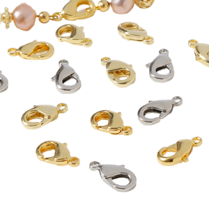 Beauty of Women Lobster Clasp for Necklace Making 18K Gold Plated Brass with Lead & Nickel Free Irregular Shape - Product Image 1