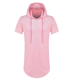 Camiseta informal de manga corta de verano para hombre, cómoda, transpirable, estilo con capucha, de gran tamaño y ajuste holgado, hecha de poliéster/algodón - Product Image 2