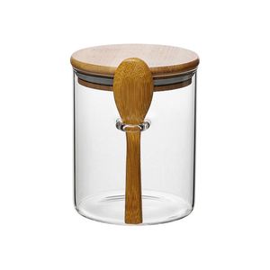 Bocal hermétique avec couvercle et cuillère, bouteille de stockage de céréales pour la cuisine, récipient de stockage alimentaire transparent - Product Image 6