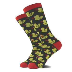 1 Par de Calcetines Cómodos y Divertidos para Hombre, Diseño de Hermanos Nadadores, Altura Media, Aptos para Todas las Temporadas - Product Image 3