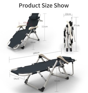 Sedia Pieghevole da Campeggio <span class=keywords><strong>con</strong></span> <span class=keywords><strong>Materasso</strong></span>, per Interni ed Esterni, Facile da Trasportare - Product Image 3