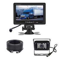 Monitor de escritorio de 7 pulgadas Camión Visión nocturna Cámara de marcha atrás Monitoreo de vehículos Cámara de autobús de alta definición 24V 10 metros 20 metros