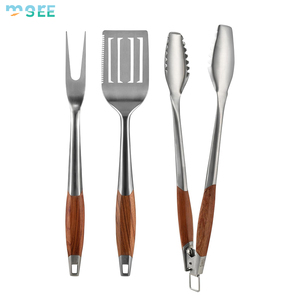 Seemore lựa chọn 3-mảnh ngoài trời nướng thịt nướng phụ kiện thiết yếu nướng thịt nướng đồ dùng thiết lập BBQ công cụ thiết lập nướng Kit - Product Image 1