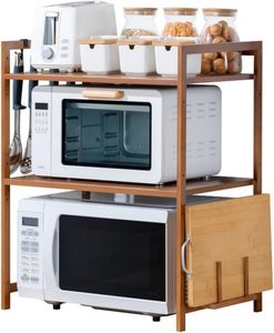 Étagère murale en bois à double niveau pour salle de bain, cuisine, salon - Product Image 1