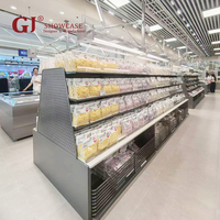 Étagère de présentation de snacks en métal sur pied personnalisée pour les magasins de proximité, les étagères de supermarchés, les présentoirs de produits frais