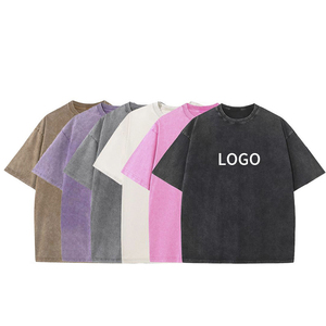 MT2692 Fabricant de vêtements de Guangzhou, T-shirts surdimensionnés pour hommes, 100% coton, 300 g/m², lavage à l'acide, personnalisables - Product Image 6