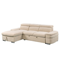 Canapé-lit convertible deux places au design européen, durable, avec accoudoirs et rangement, écologique et peu encombrant pour salon - Vente en gros