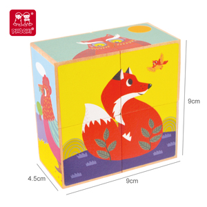 6 lati giocattolo educativo per bambini 4 pezzi blocchi di <span class=keywords><strong>legno</strong></span> puzzle <span class=keywords><strong>cubo</strong></span> per bambini 3 + - Product Image 4