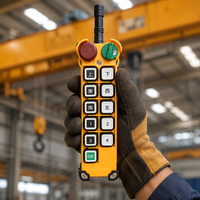 Système de télécommande sans fil industriel étanche F24-10D à 10 boutons et double vitesse pour grue EOT