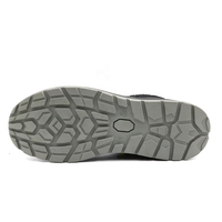 Sepatu Keselamatan Kerja Pria Tiger Master CE S1P, Pelindung Jari Kaki Fiberglass, Anti Tusuk, Anti-statis, Kulit Suede Biru, Sol PU Anti-selip