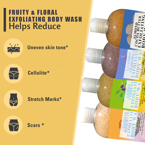 טבעי ים אורגני מלח פירותי פרחוני פילינג לשטוף את הגוף ניקוי הקלקוליטים מבטלת תאי עור מתים תאי עור מתים ג 'ל מקלחת - Product Image 2