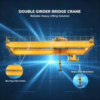 Pont roulant à crochet de 250/50 tonnes, type QD, avec moteur et PLC, portée de 31 m et hauteur de levage de 28 m