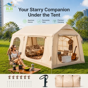 Carpa Inflable para Acampar, 12 Personas, Doble Capa, Oxford 300D, Portátil, Fácil de Instalar, 2 Puertas, Impermeable, Carpa Tipo Casa para Exteriores - Product Image 1