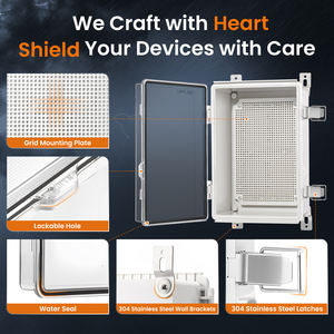 QILIPSU IP67 Caja de conexiones eléctricas de plástico 11,4 "x 7,5" x 5,5 "Caja impermeable para exteriores Proyecto resistente a la intemperie Nema Abs Box - Product Image 4