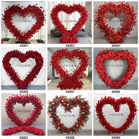Arche de mariage en forme de cœur, support floral, accessoires de scène et de décoration pour arche de fond et scène de demande en mariage