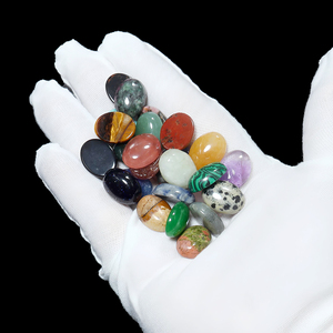 Perles ovales en pierre naturelle de 12x16 mm, cabochon plat, perles en vrac pour la fabrication de bijoux, cristal de guérison, chakra, protection énergétique, cadeau - Product Image 3