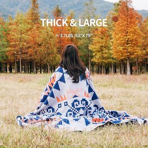 <span class=keywords><strong>Merino</strong></span> len trại chăn ấm dày có thể giặt lớn cắm trại ngoài trời ngủ ném chăn Tất cả thời tiết - Product Image 5