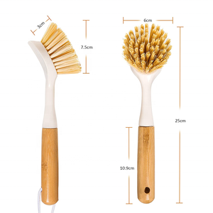 Yozeal Lieferanten Großhandel Custom Natural Küchen reinigungs bürste PBT PP Bambus Holz Topf Geschirr Reinigungs bürste Flaschen bürsten - Product Image 3