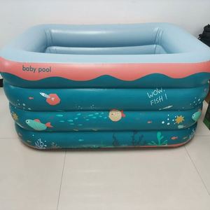 สระน้ำเป่าลมสำหรับเด็ก วัสดุ PVC ใช้ได้ทั้งในบ้านและนอกบ้าน สำหรับอาบน้ำเด็ก ใช้ในบ้านหรือกลางแจ้ง - Product Image 2