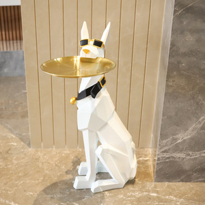 Sala de estar Sofá Aterrizaje Regalo móvil Nuevo hogar <span class=keywords><strong>Doberman</strong></span> grande Perro rico Decoración - Product Image 2