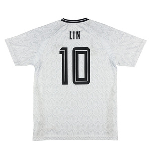Maillot de football personnalisé à motif Aigle Blanc avec texture subtile, respirant et léger, uniformes d'équipe imprimés pour adultes - Product Image 2