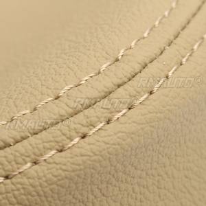 2 Piezas, Nuevas Cubiertas de Reposabrazos para Panel de Puerta Delantera de Cuero Real para Honda Pilot 2009 2010 2011 2012 2013, Gris/Beige/Negro - Product Image 6