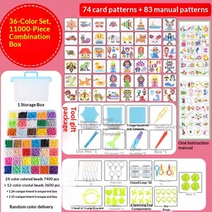 Jouet éducatif de puzzle de perles DIY pour filles de 4 à 6 ans avec autocollants à la brume d'eau en TPE/TPR et pâte de cristal - Product Image 6