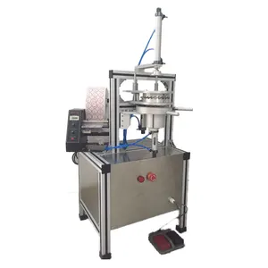 Guangzhou Factory Semi-automatic Round Hotel Soap Pleated Roll Paper Packing Wrapping Machine Soap Wrapper Equipment