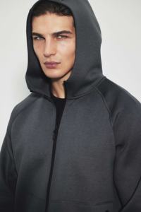 2025 personalizado de peso pesado 100% algodón impreso logotipo pulóver de gran tamaño sin cuerdas Sudadera con capucha de logotipo personalizado de impresión para los hombres Zip Up - Product Image 5