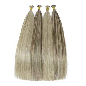 Extensiones de cabello humano con queratina europea, doble estiramiento, italiano, Remy, prepegado, venta al por mayor