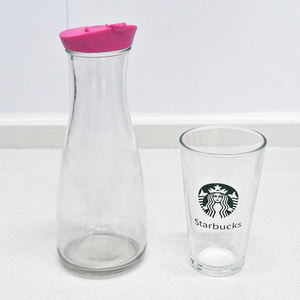 Bouteille en verre 1L avec couvercle blanc Lait brésilien Bouteille de brassage domestique portable Bouteille d'enzymes Ensemble de bouilloire d'eau froide - Product Image 2