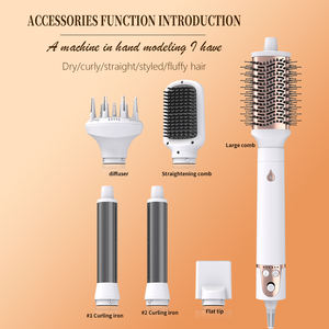 <span class=keywords><strong>Brosse</strong></span> sèche-cheveux et souffleur boucleur 3 en 1 interchangeable Ulelay peigne professionnel <span class=keywords><strong>1200w</strong></span> <span class=keywords><strong>brosse</strong></span> à air chaud en une étape - Product Image 5