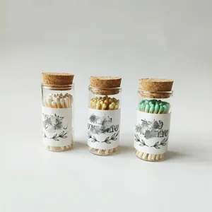 Wooden Matchsticks In Bottle Candle New Custom Colorful Match Sticks In Glass Jar Bottle Aromatherapy Matches