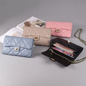 Billeteras Cuero Genuino Mujer Women Card Holder Ladies <b>Wallet</b> Luxury Quilted <b>Purse</b> <b>Phone</b> Checkbook Organizer Zipper Coin <b>Purses</b> - Product Image 6