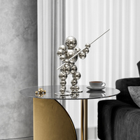 Ornements en acier inoxydable de style créatif, taille personnalisée, articles décoratifs en métal brillant pour les arts martiaux, pour la décoration de bureau et de la maison