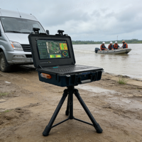 Moniteur LCD portable industriel à écran tactile pour station terrestre de drone, format valise