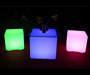 Bán buôn hiện đại LED <span class=keywords><strong>Cube</strong></span> ghế điều khiển từ xa Màu ánh sáng lên đồ nội thất cho Đảng Home Bar khách sạn-Vật liệu nhựa - Product Image 4