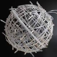 Guirlande lumineuse LED en forme de boule en plastique pour décoration de Noël, à suspendre en extérieur, étanche IP68, légère