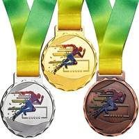 Médaille de sport moderne personnalisée pour marathon, souvenir plaqué or, en alliage de zinc, médailles de football, médailles de course amusante