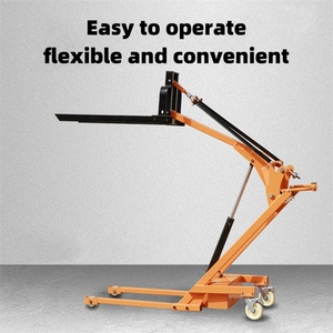 Portable Electric Forklift Truck Simple Small Curved Arm Hydraulic Elevated Lifting Stack Battery Powered Hand-Powered Core