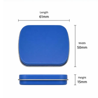 Boîte en métal rectangulaire miniature personnalisée avec couvercle à charnière, boîte en métal de qualité alimentaire pour bonbons, menthe, chocolat, baume cosmétique, emballage
