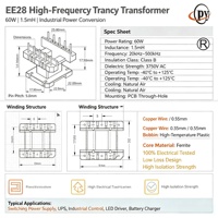 Transformateur EI haute fréquence pour appareils audio, adaptateurs de charge et onduleurs
