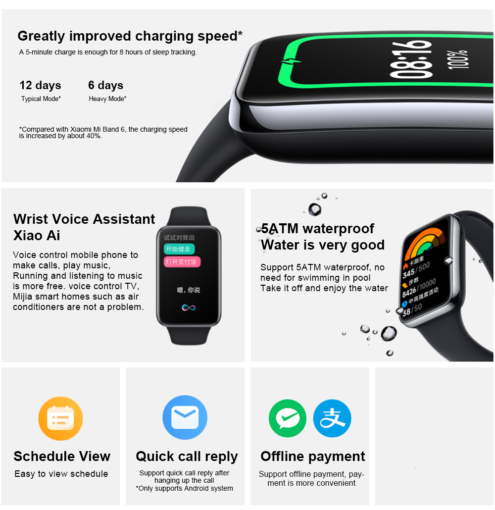 xiaomi smart band 7 pro 中国版 Original Xiaomi Mi Smart Band 7 Pro China Version Chinese