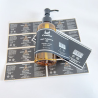 Autocollant de luxe personnalisé marque privée logo étiquette adhésive PP feuille d'or autocollants bougies transparentes impression d'étiquettes