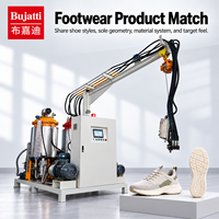 Machine à mousser PU haute pression Bujatti pour la planification d'applications en matière de chaussures