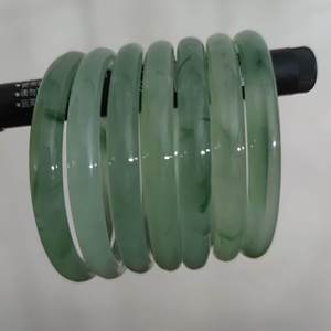 Pulseras Minimalistas de Imitación de Jade en Cristal, Pulseras Delgadas Redondas Multicolores al por Mayor, Joyería de Estilo Chino para Mujer - Product Image 2
