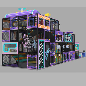 Parque Infantil Interior de Diseño Personalizado con Múltiples Niveles, Equipamiento de Entretenimiento con Bloques Suaves Independientes y Toboganes para Centro de Juegos - Product Image 3
