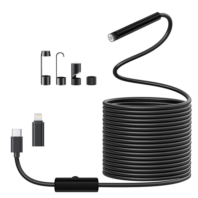 Android Mobile Phone USB OTG 1080P 30fps WiFi IP67 Waterproof Long Type-C 3-in-1 Industrial Endoscope Videoscope Inspection