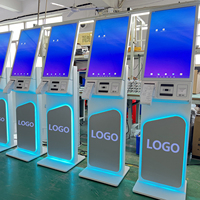 OEM ODM Layar Sentuh 27 32 Inci Tipe Lantai untuk Hotel, Kios Check-in Android, Kios All-in-One dengan Kamera dan Tempat Penyimpanan Buku Catatan