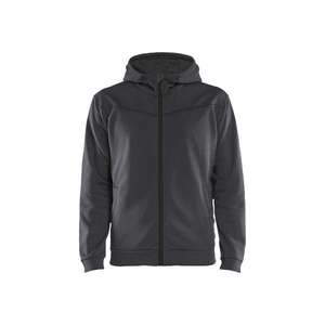 BLAKLADER - 336325269699L Sudadera con capucha con cremallera completa Gris medio/Negro-EAN 7330509685112 WORK HOODIES - Product Image 1